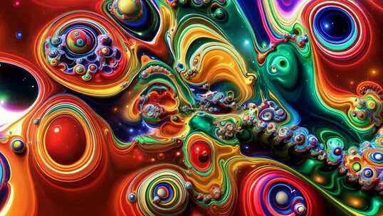 色彩流动抽象艺术背景画面