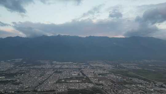 航拍云南大理古城4A景区全景