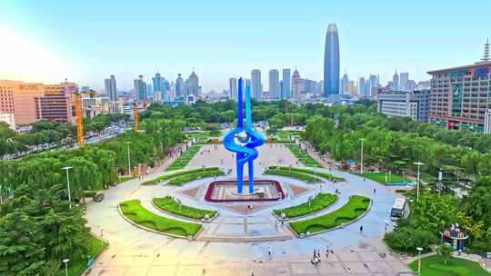 济南城市地标航拍