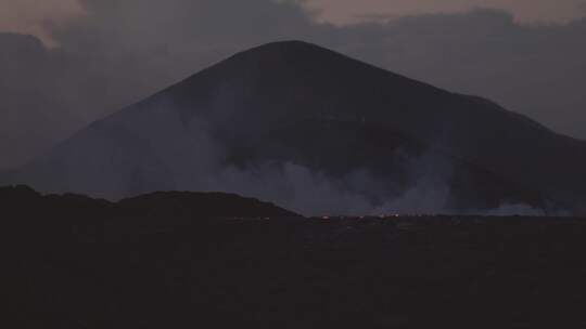 火山，熔岩流，火山，喷发