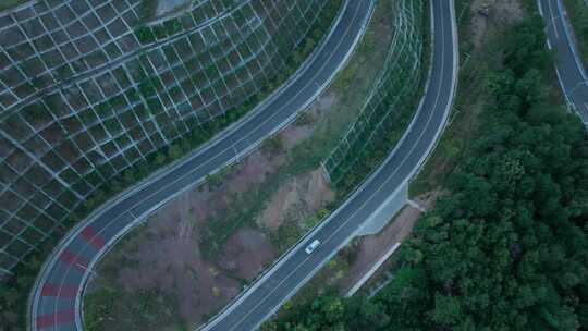 航拍盘山公路