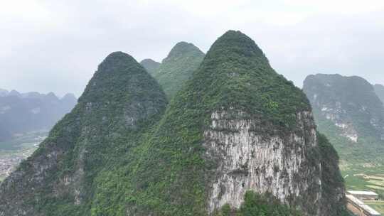 广西河池村落航拍风光