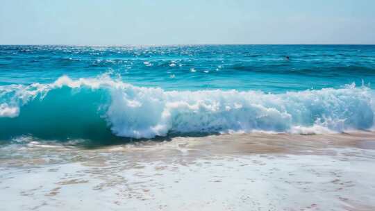 海浪浪花 清澈海浪 波光粼粼