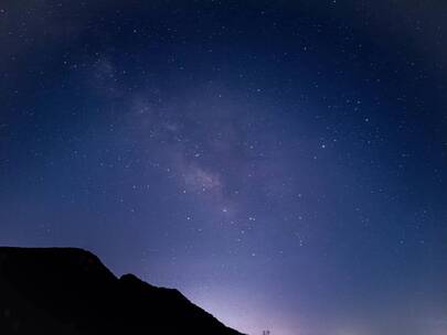 登封草甸山顶星空银河流星延时摄影