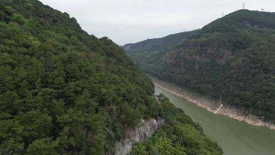 重庆北碚温塘峡风景区自然景观航拍