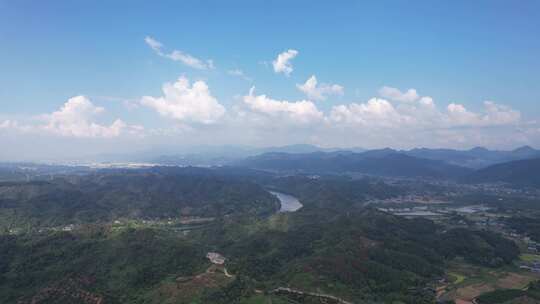 山川丘陵农田农业种植美丽乡村航拍