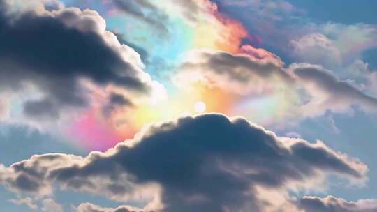 绚丽彩云天空景象素材