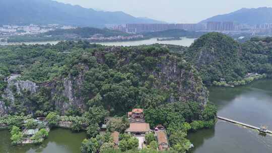 航拍广东肇庆七星山5A景区