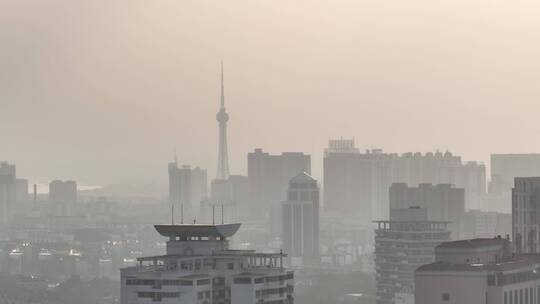 城市航拍洛阳城建牡丹广场中原明珠塔地标