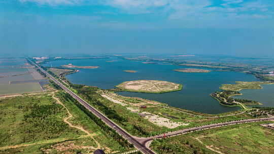 中国河北唐山曹妃甸石油油田航拍