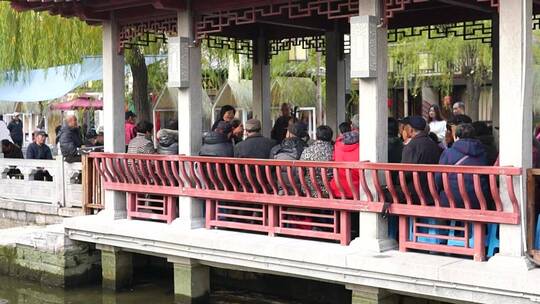 实拍济南曲水亭街百花洲旅游区