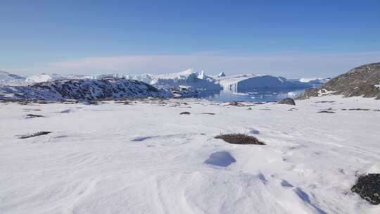 格陵兰岛，雪，海，伊卢利萨特