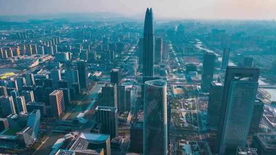 宁波市城市地标航拍延时摄影