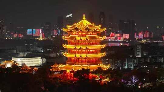 武汉黄鹤楼夜景灯光秀