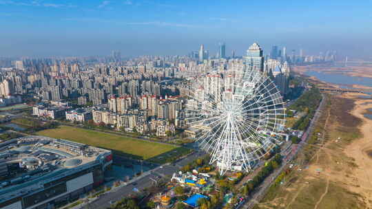 南昌之星摩天轮航拍延时