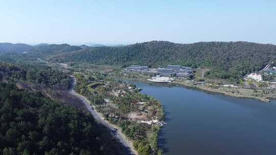 武汉江汉区九峰水库航拍