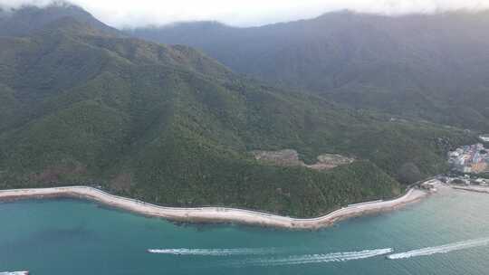 4K航拍深圳大鹏海岸线碧海蓝天