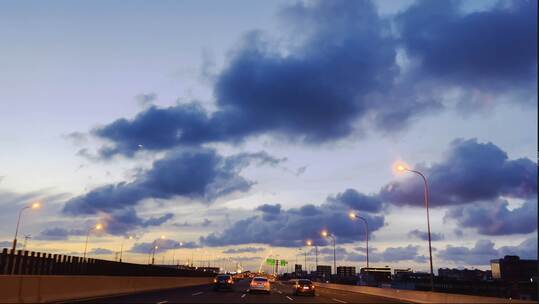 高架 天空 夕阳