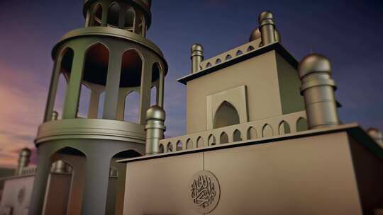 美丽的清真寺Muharram背景
