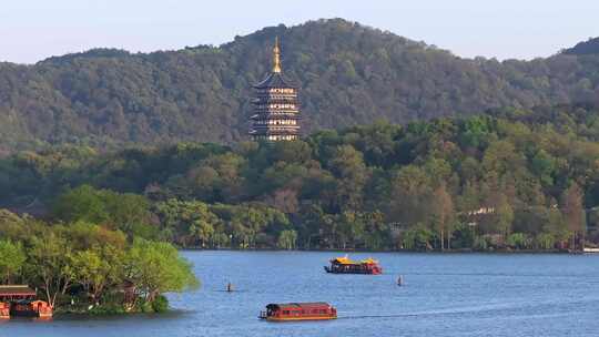 航拍杭州西湖景区