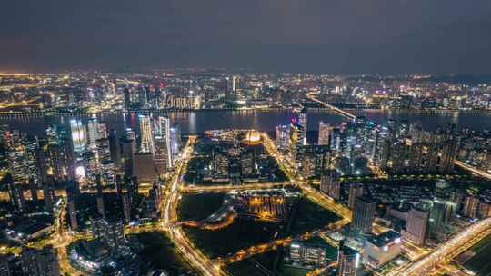 杭州_城市夜景_航拍延时001