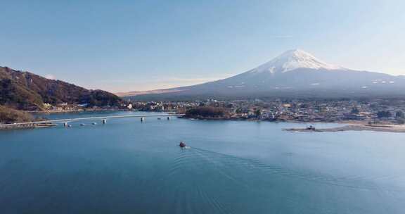 富士山，火山，川口湖，山