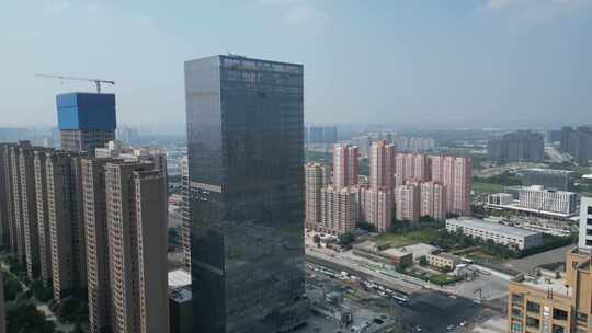 西咸新区丝路金融中心大楼4K航拍