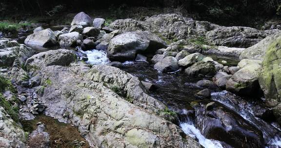 森林山涧山泉水溪流 浙东小九寨