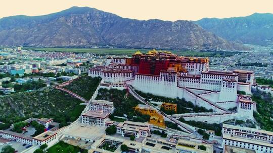 拉萨布达拉宫航拍