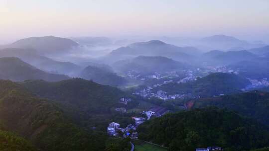 清晨山区山川自然风光