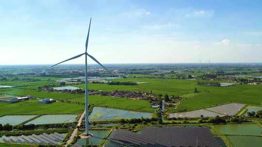 新能源 环保 风力发电 鱼米之乡 新农村
