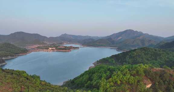 金海湖碧波岛旅游度假区风景景色航拍