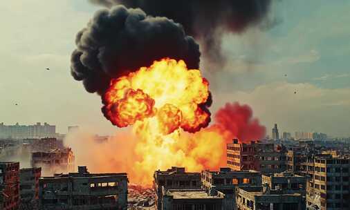 原子弹爆炸核弹爆炸蘑菇云爆炸战争