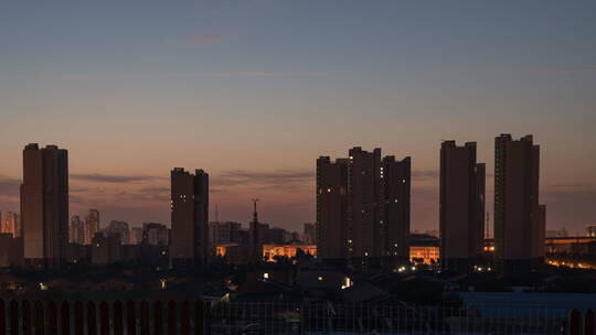 延时摄影北京城市日出空镜