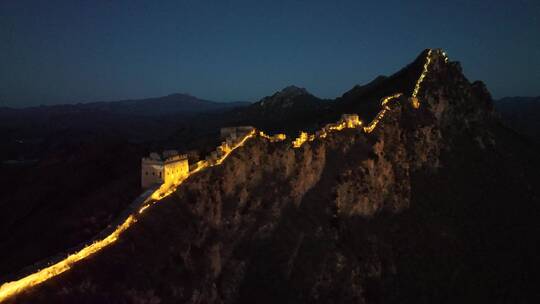 长城夜景超清航拍御三夜景拍摄不一样的长城