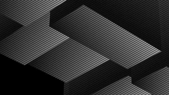 黑白三维线条方块空间背景视频素材模板下载