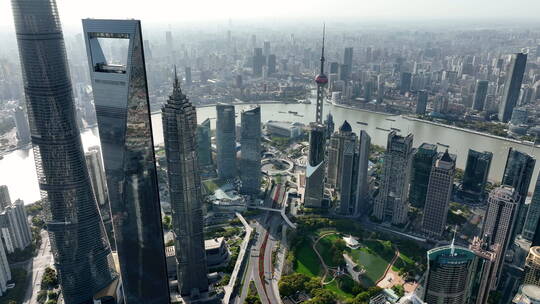 2022上海疫情空荡的陆家嘴视频素材模板下载