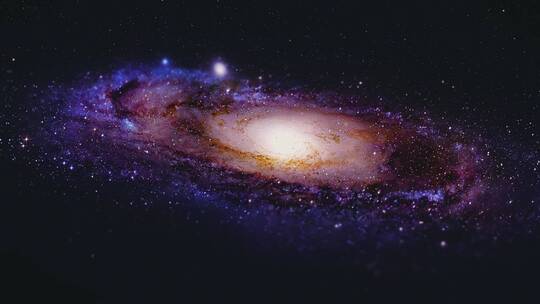宇宙星空中的仙女座星系视频素材模板下载