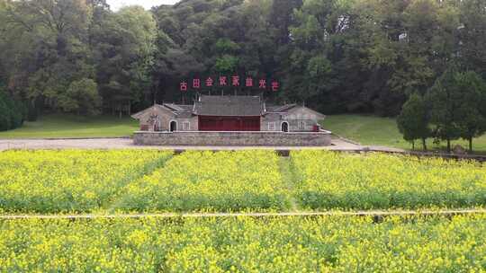 龙岩上杭县古田会议纪念馆会议会址油菜花田