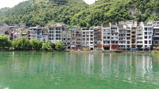 航拍贵州镇远古城5A景区