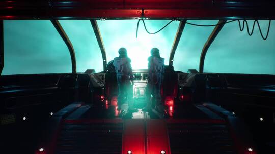 驾驶宇宙飞船-宇宙飞船舱-太空旅行