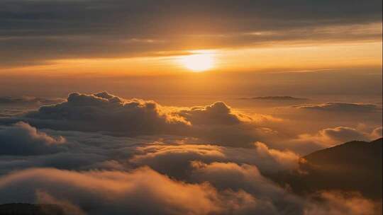 重阳登高史诗感云海日出震撼风光视频