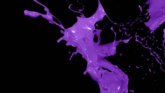 紫色液体颜料泼洒飞溅 (3)