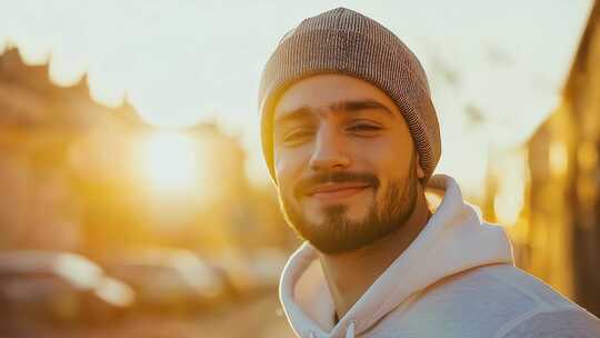 阳光型男自信微笑温暖治愈