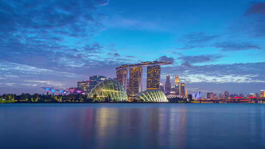 新加坡城市延时摄影，完美角度