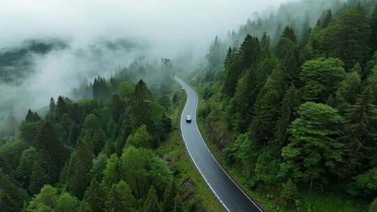 森林树林阳光航拍ai素材原创