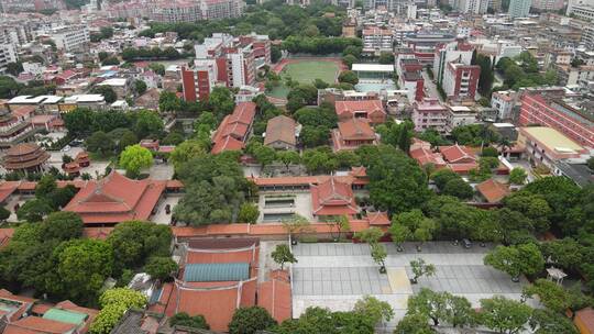 航拍福建泉州古城历史文化建筑视频素材模板下载