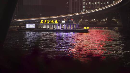 4k素材 珠江夜游 广州塔视频素材模板下载