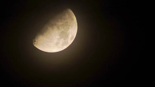 4K月亮延时残月落下月光月球坑视频素材模板下载