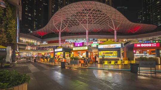 8K深圳龙华区壹方天地夜景延时2